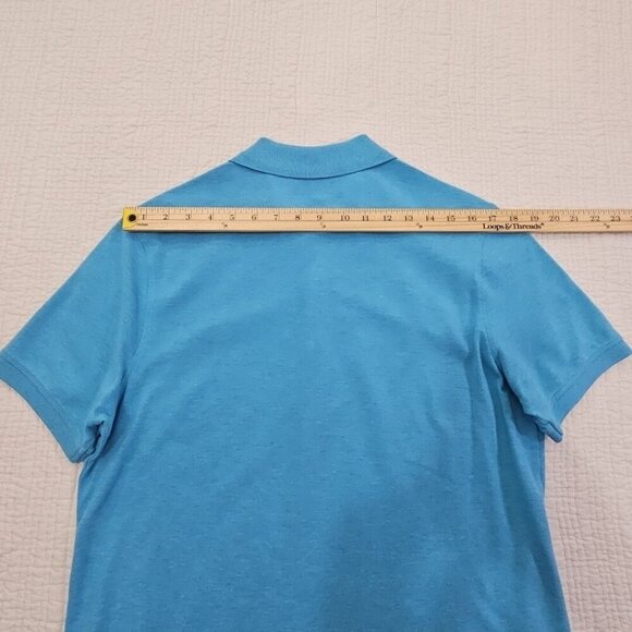 Banana Republic Men’s Size Large Short Sleeve Polo Shirt Elephant Logo Sky Blue - Picture 11 of 14